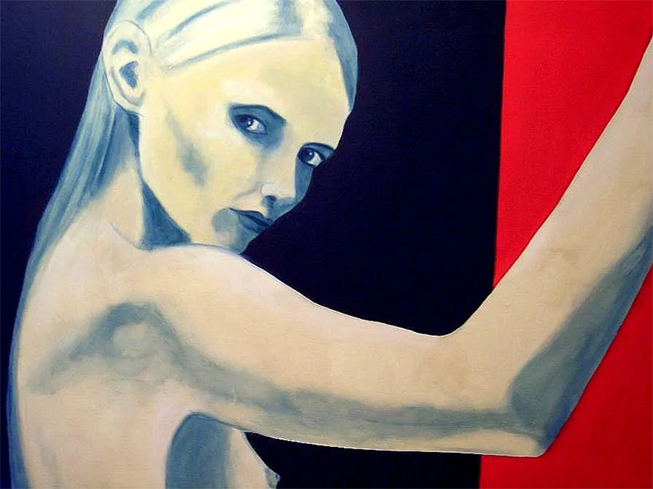 neugierig. Acryl auf Leinwand. bereits verkauft